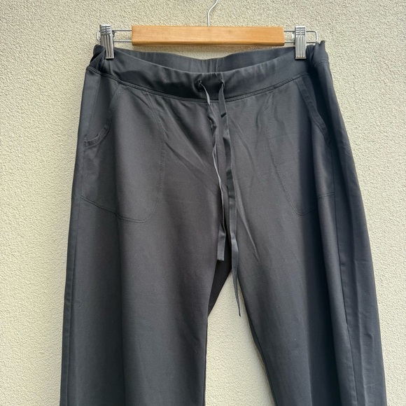 Patagonia Women's Small Cropped Leggings Pull on Pants Drawstring Wide Leg Black - Picture 3 of 7